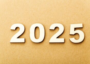 Wooden text for year 2025